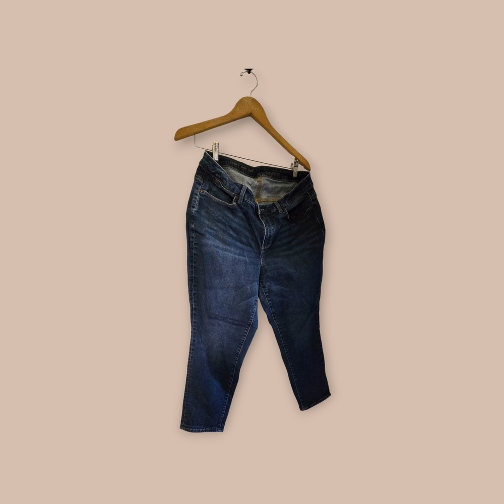 Talbots Curvy Ankle Jeans in Dark Blue